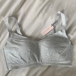 NWT Understance Cotton Heather Wireless Bras (2 pack) 36D, 1 beige & 1 gray